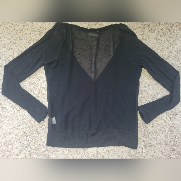 Olive & Oak Cardigan Sheer Back Women's Sz Med - Picture 10 of 11